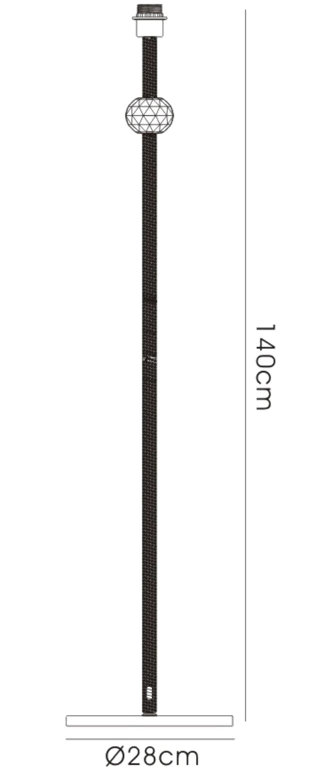 IL30690  Elena Crystal 140cm Floor Lamp 1 Light